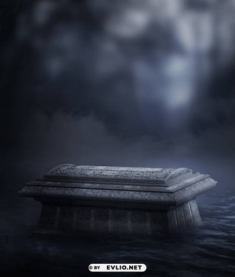 halloweenwith casket PNG Graphic with Transparent Background Isolation