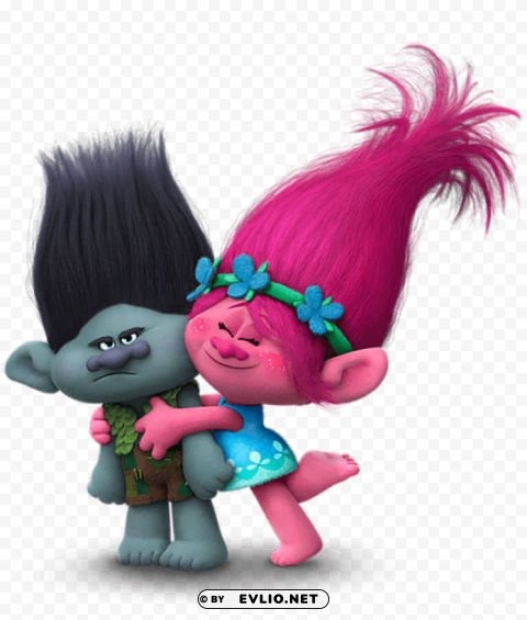 trolls branch and poppy PNG no background free