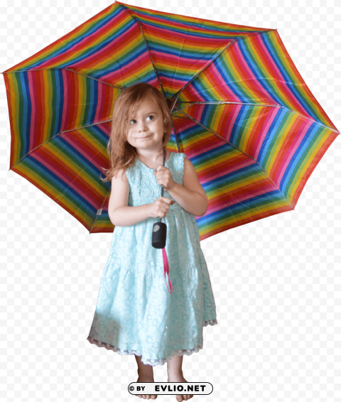Umbrella With Girl PNG Images With Alpha Background