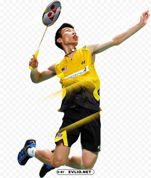 asian badminton player Transparent Background PNG Isolated Element