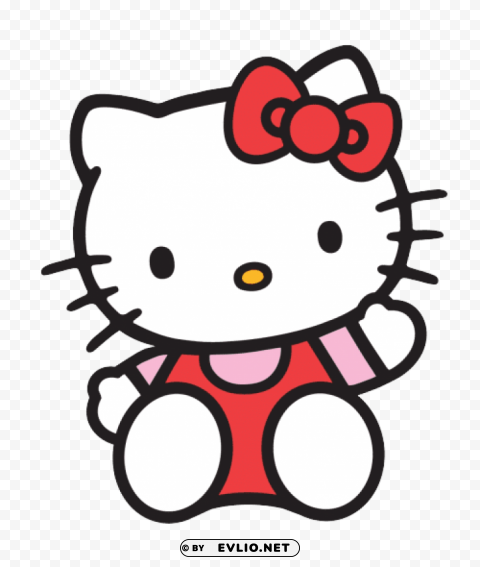 hello kitty waving PNG graphics with clear alpha channel collection