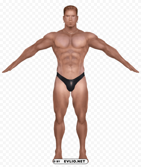 muscle man Isolated Graphic on Clear PNG
