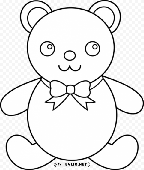 teddy bear outline High-resolution PNG images with transparency wide set