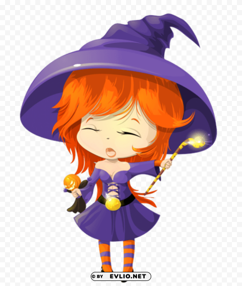 witch Isolated Artwork on Transparent Background clipart png photo - a5447ace