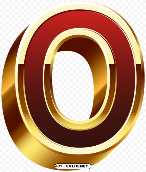 zero gold red number PNG graphics with clear alpha channel