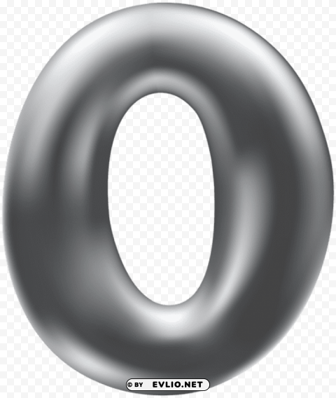 number zero silver PNG images with no background needed