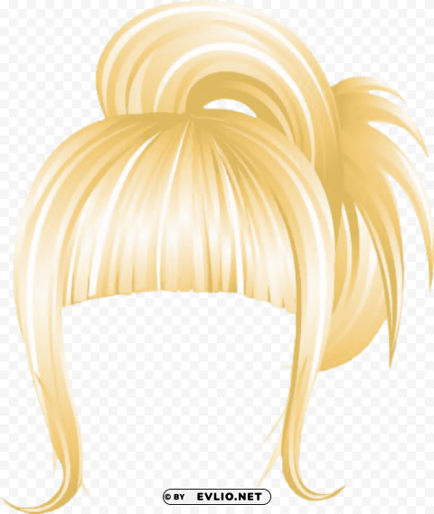 nyc casual updo blonde Isolated Element on Transparent PNG