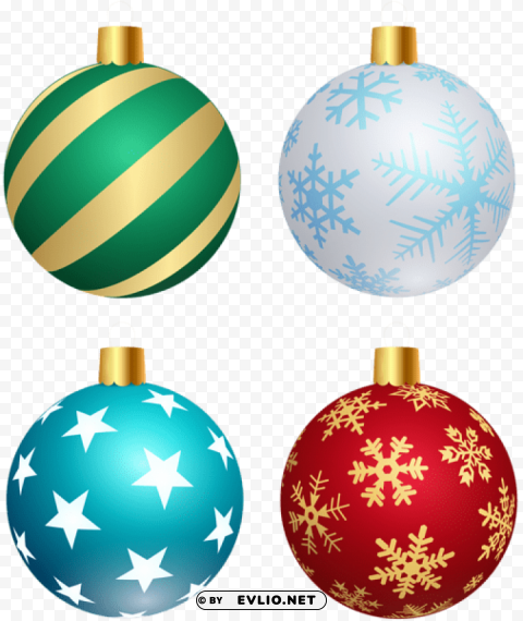 christmas balls set Free PNG images with transparent background
