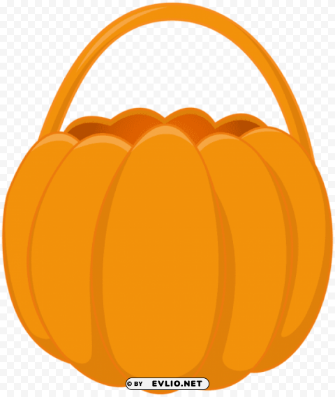 Halloween Basket Pumpkin Clear PNG File