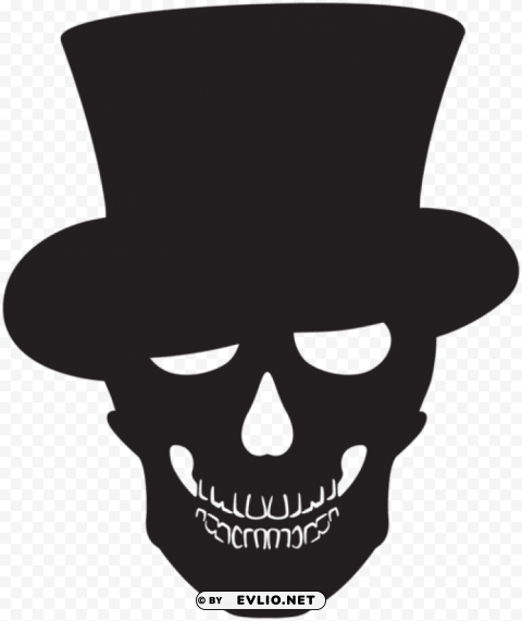 halloween skull silhouette HighQuality Transparent PNG Object Isolation