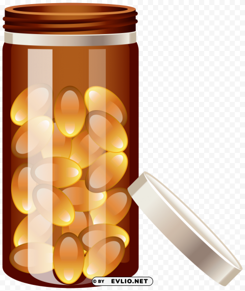 pill bottle Isolated Character in Transparent Background PNG