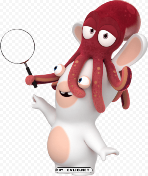 rabbid with squid on head PNG files with alpha channel assortment