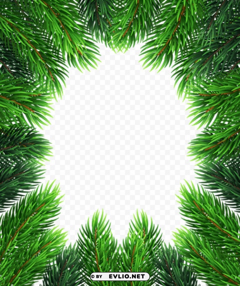 Christmaspine Frame Border PNG Images With Alpha Transparency Selection