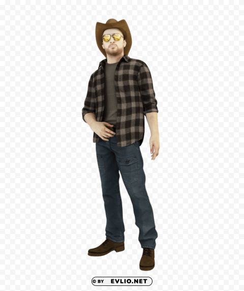 Transparent background PNG image of cowboy Isolated Item on HighQuality PNG - Image ID 85b755e6