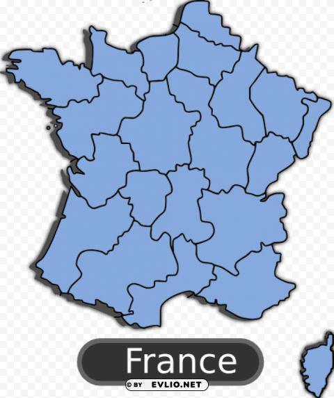 Sketch Map Of France PNG Transparent Elements Package