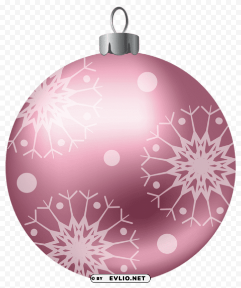 christmas ball pink Clear Background PNG Isolated Design