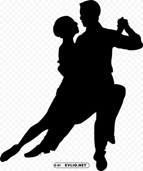 couple dancing silhouette PNG format