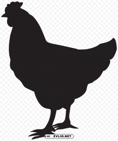 hen silhouette Clear Background Isolated PNG Object