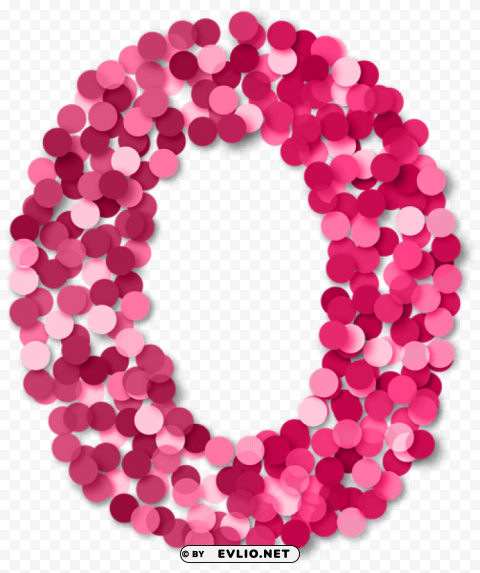 zero 0 number pink PNG for mobile apps