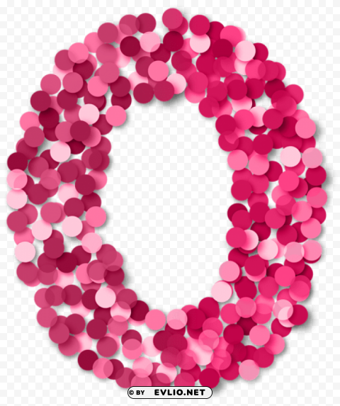 Zero 0 Number Pink PNG For Mobile Apps