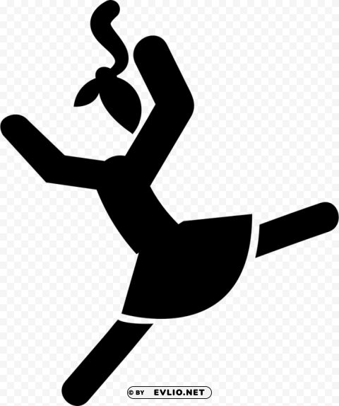 girl dancing icon Isolated Element on HighQuality PNG