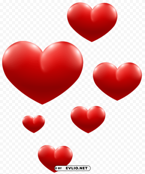 Red Hearts HighQuality Transparent PNG Isolated Graphic Design