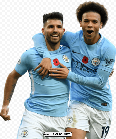 sergio aguero & leroy sane PNG with no background required