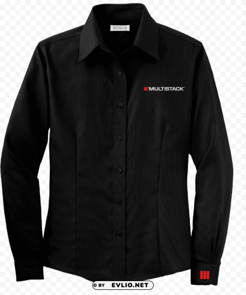 Black Multistack Dress Shirt PNG Isolated