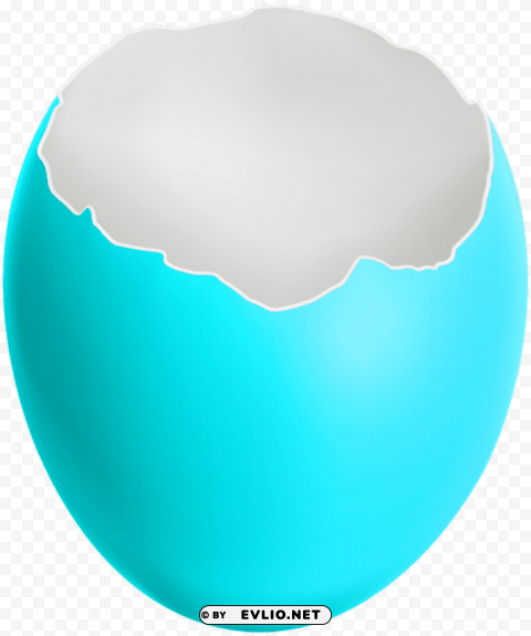 broken easter egg blue Transparent PNG Object with Isolation