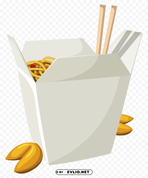 chinese food in box vector PNG images with no background needed