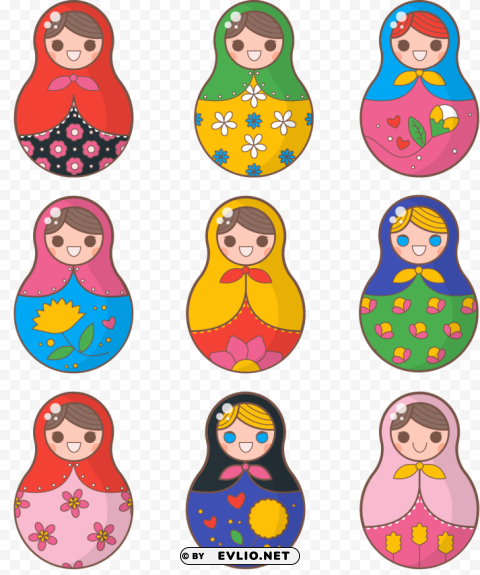 Russian dollsmatryoshka PNG transparent images mega collection