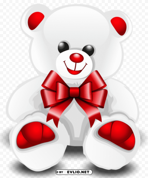white teddy bearpicture Isolated Item on Transparent PNG Format