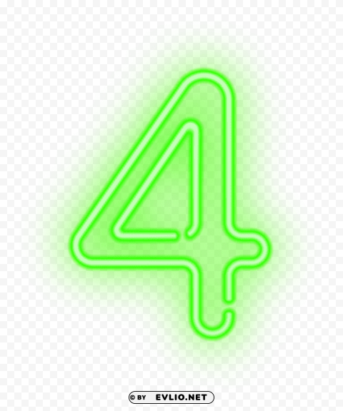 four neon green Clear PNG pictures package