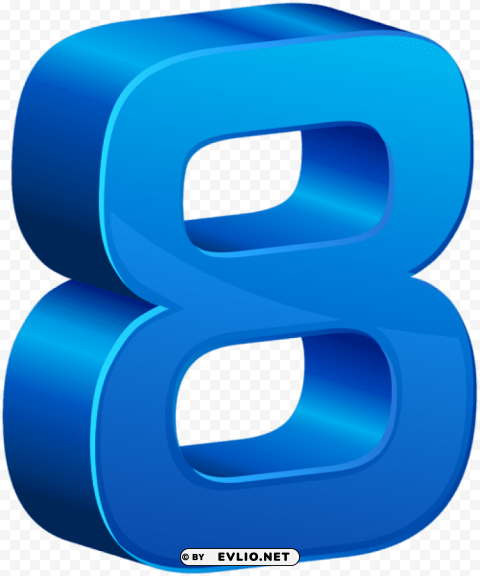number eight blue Clear PNG pictures free