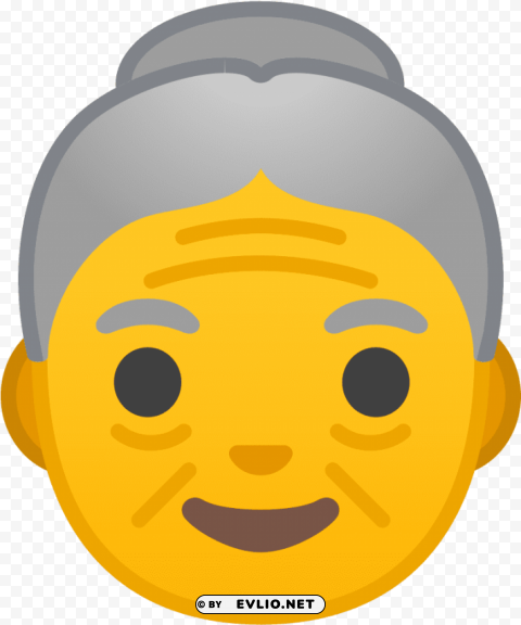 old woman emoji people icon PNG transparent photos library