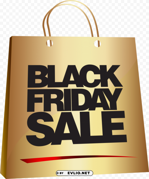 black friday sale in gold CleanCut Background Isolated PNG Graphic