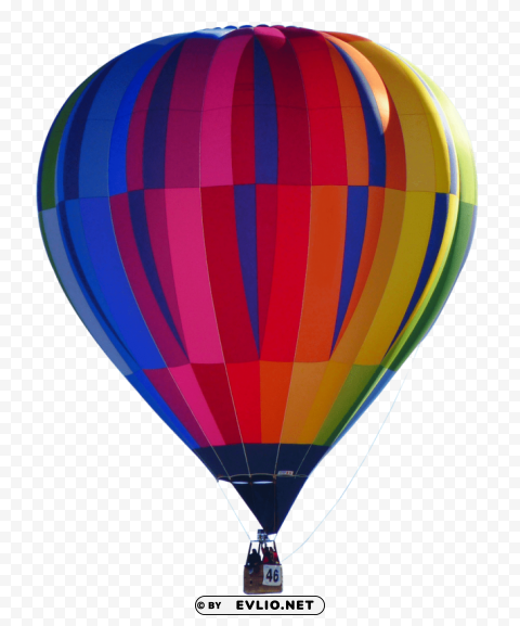 colourful hot air balloon Isolated Design Element on Transparent PNG