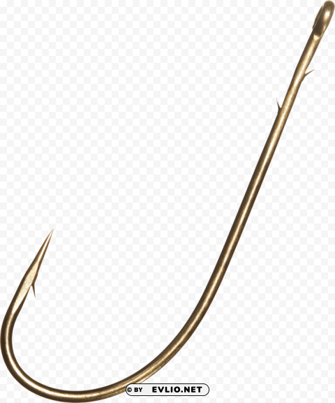 Large Fish Hook Isolated Design Element In HighQuality Transparent PNG