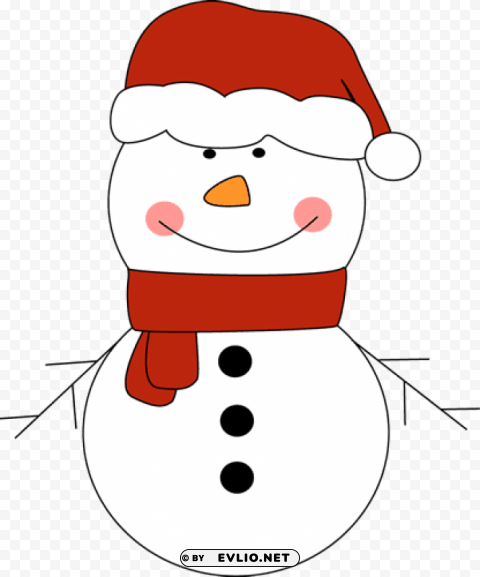 snowman with santa hat PNG images without BG PNG transparent with Clear Background ID 60fcfd16
