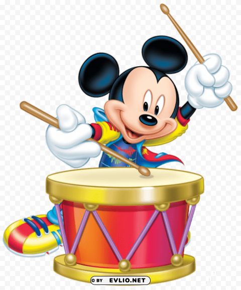 mickey mouse with drum HighResolution Transparent PNG Isolated Element