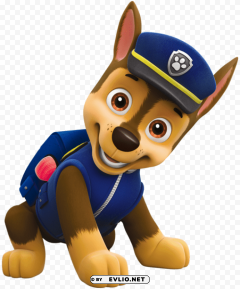 paw patrol chase cartoon PNG Isolated Design Element with Clarity