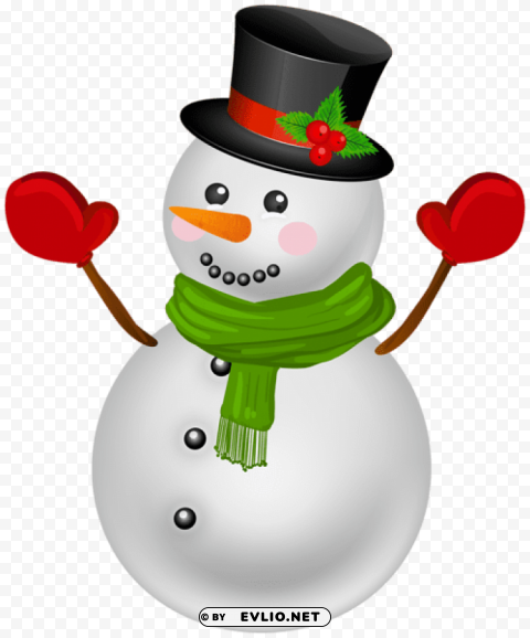 snowman Clean Background Isolated PNG Graphic