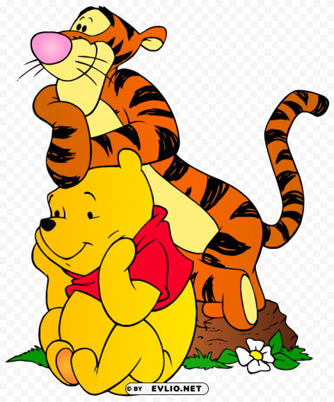 winnie the pooh and tigger HighQuality Transparent PNG Isolated Artwork clipart png photo - d6abf3c9