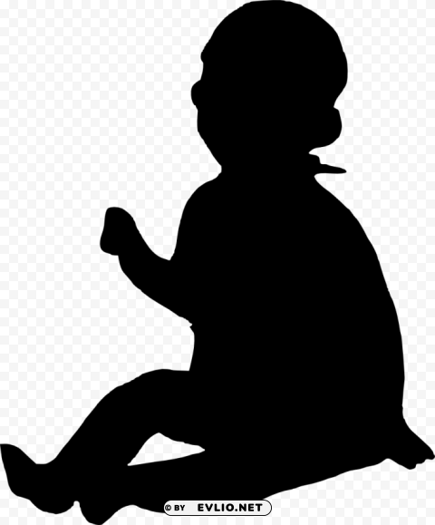 baby silhouette Transparent Background Isolation in PNG Image
