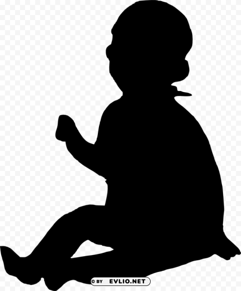 Baby Silhouette Transparent Background Isolation In PNG Image