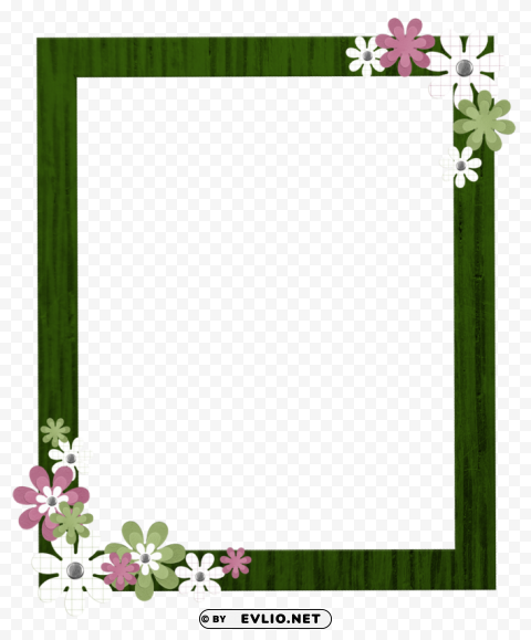 green border frame PNG images with transparent canvas