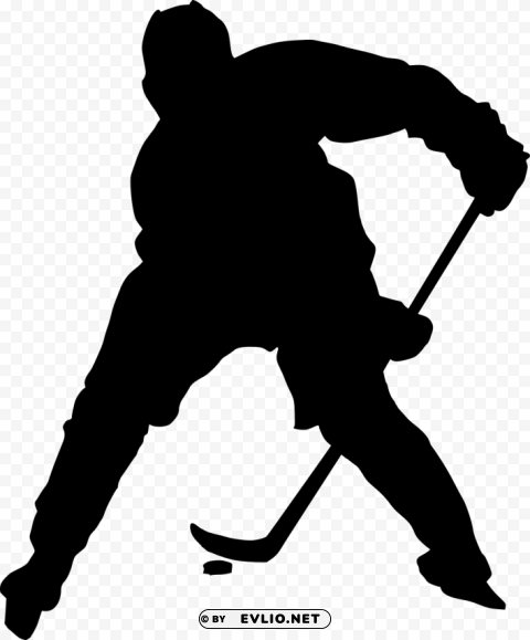 hockey silhouette PNG Image with Clear Isolation