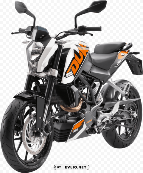 ktm 200 duke motorcycle racing bike Transparent PNG Isolated Subject