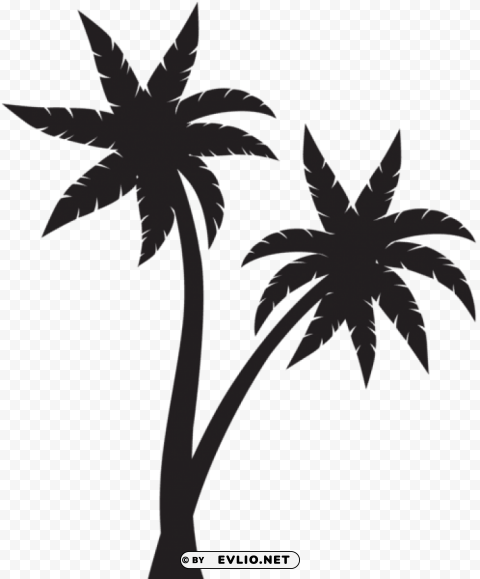 palms silhouette PNG graphics with clear alpha channel collection