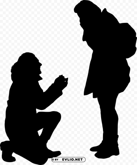 Proposal Silhouette PNG images with alpha transparency free
